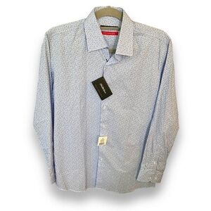Saks Fifth Avenue Mens Shirt Blue Size 15